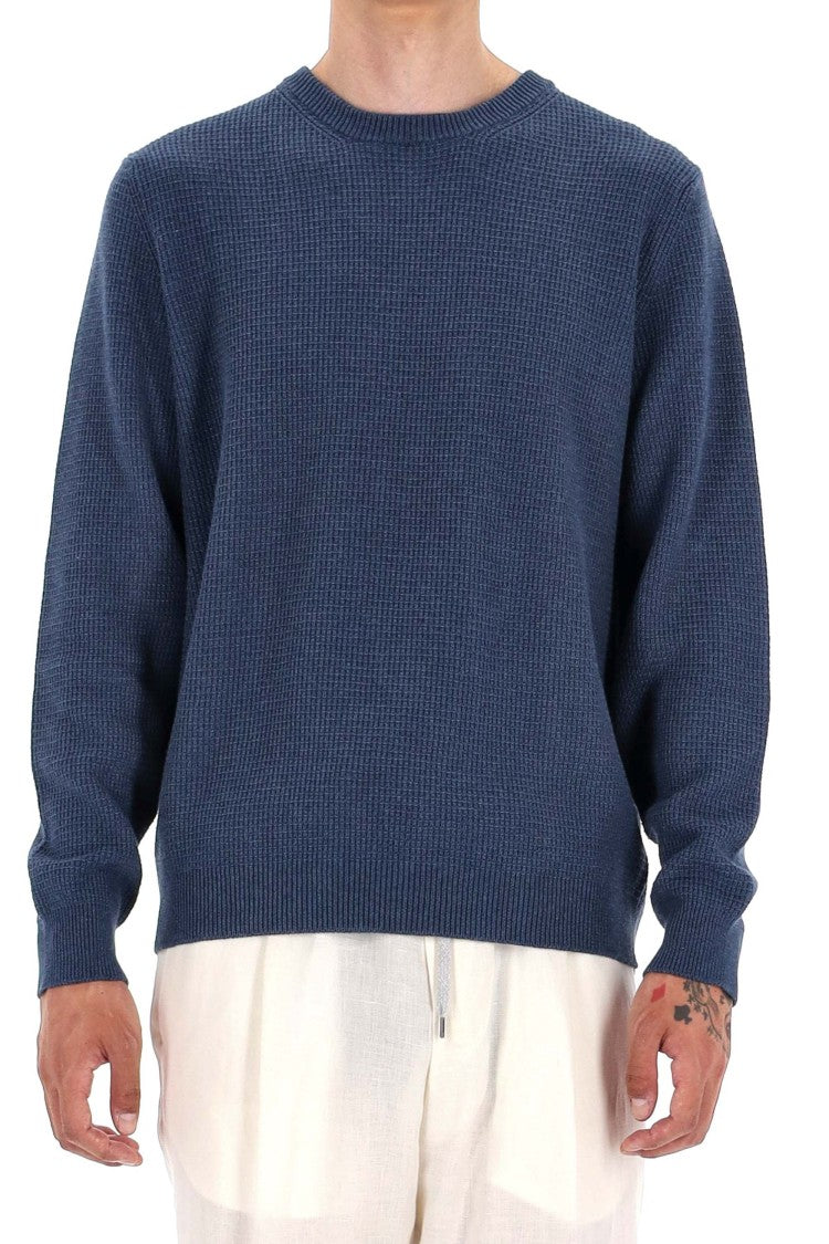 Roberto Collina Military Stitch Cotton Crewneck Sweater