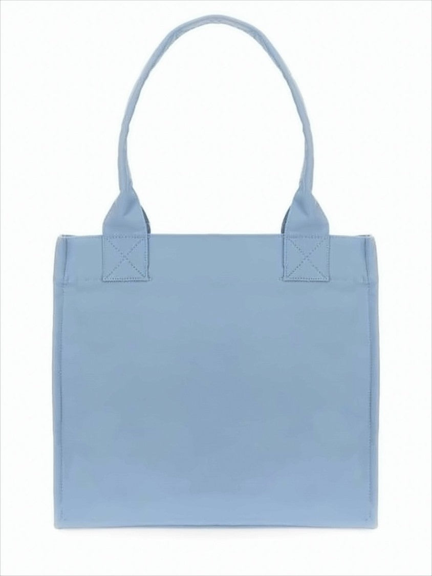 Ganni Rectangular Shoulder Bag In Soft Blue