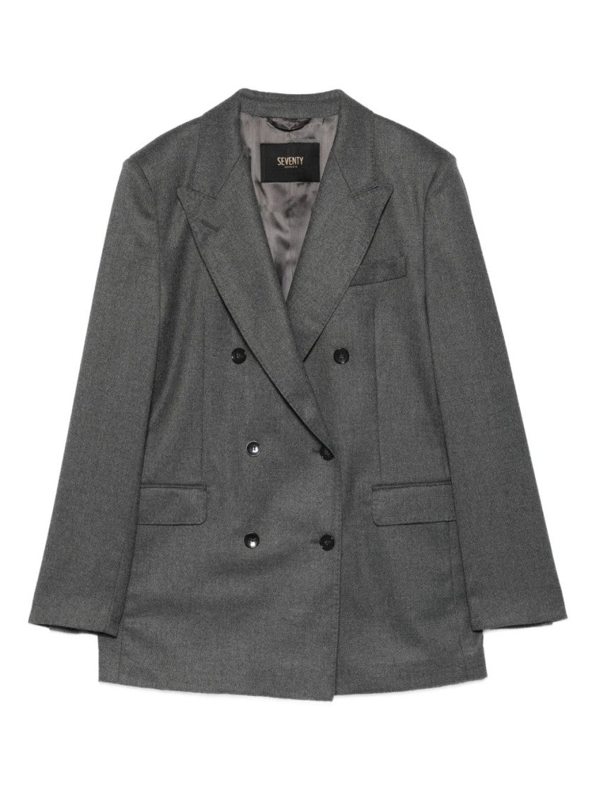 Seventy Sergio Tegon Double-Breasted Tailored Jacket With Structured Silhouette