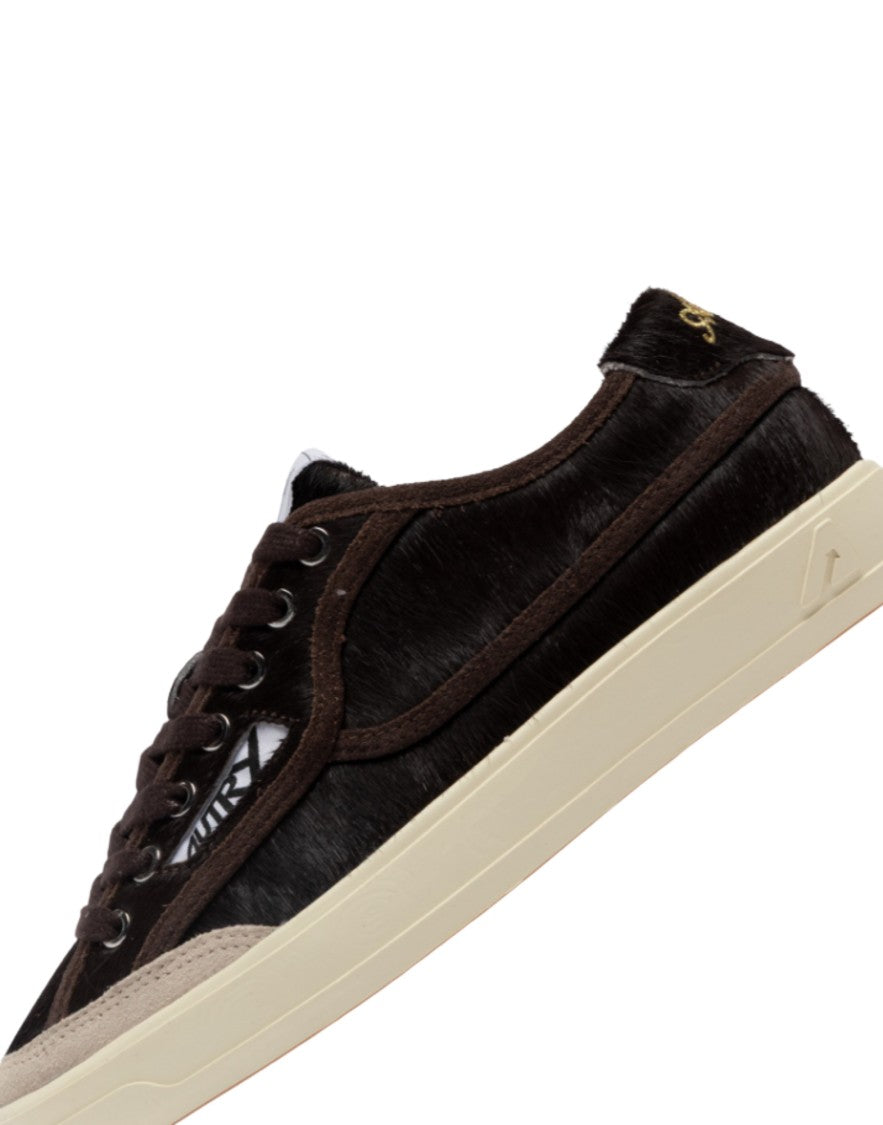 Autry Pony Hair Leather Low-Top Sneakers