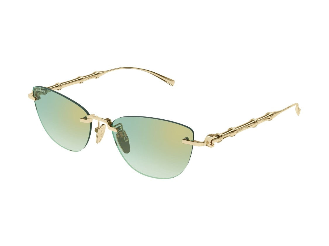 Gucci Gg2063s Gradient Bamboo Rimless Sunglasses