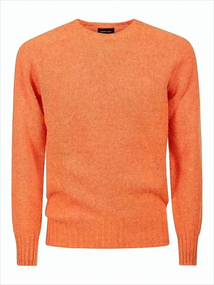 Howlin Orange Wool Sweater With Ribbed Details