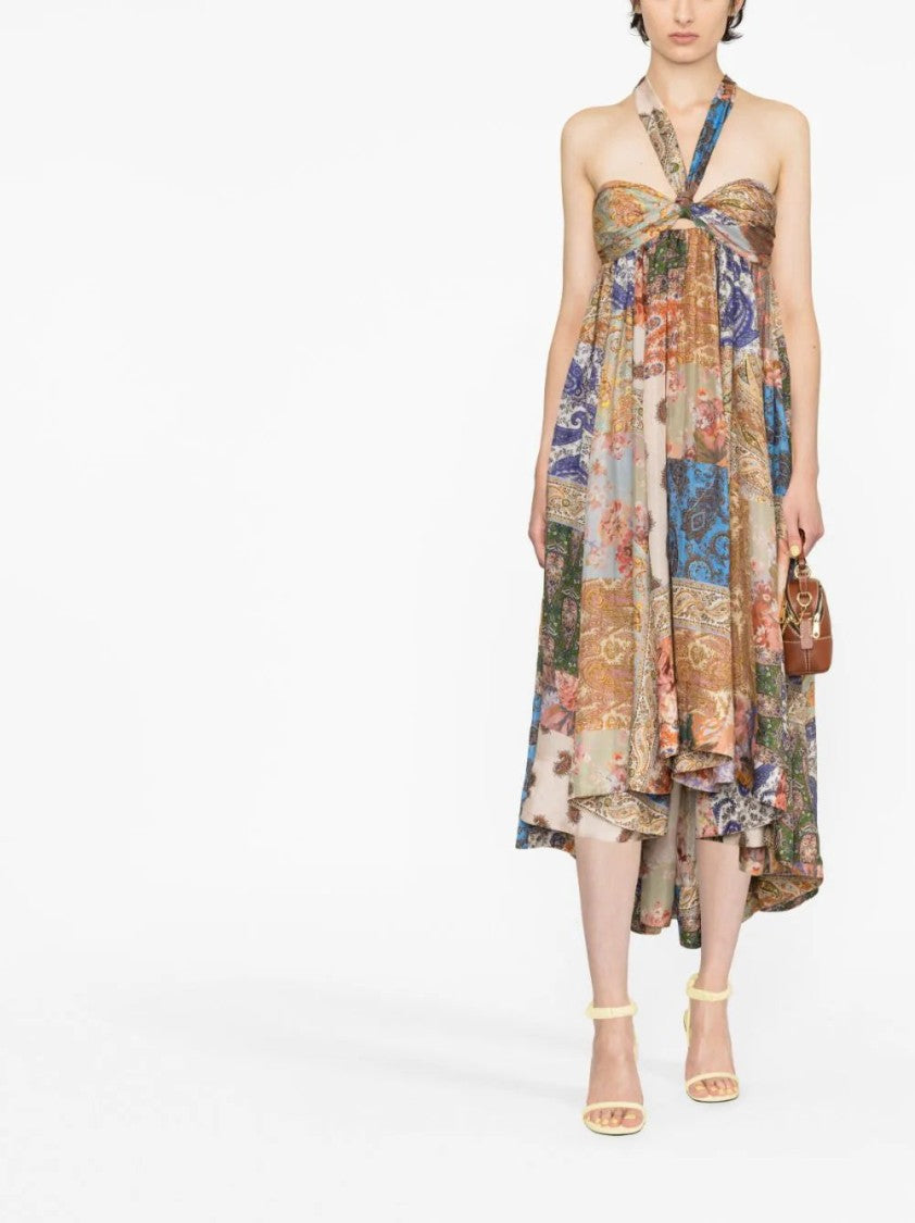 Zimmermann Devi Paisley-Print Halterneck Dress