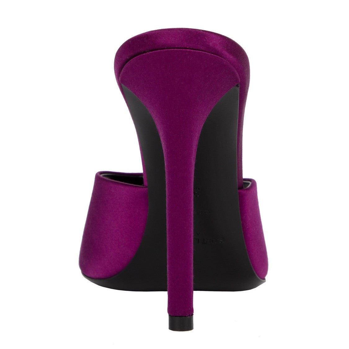 Saint Laurent Goldie Mules In Satin Crepe Purple