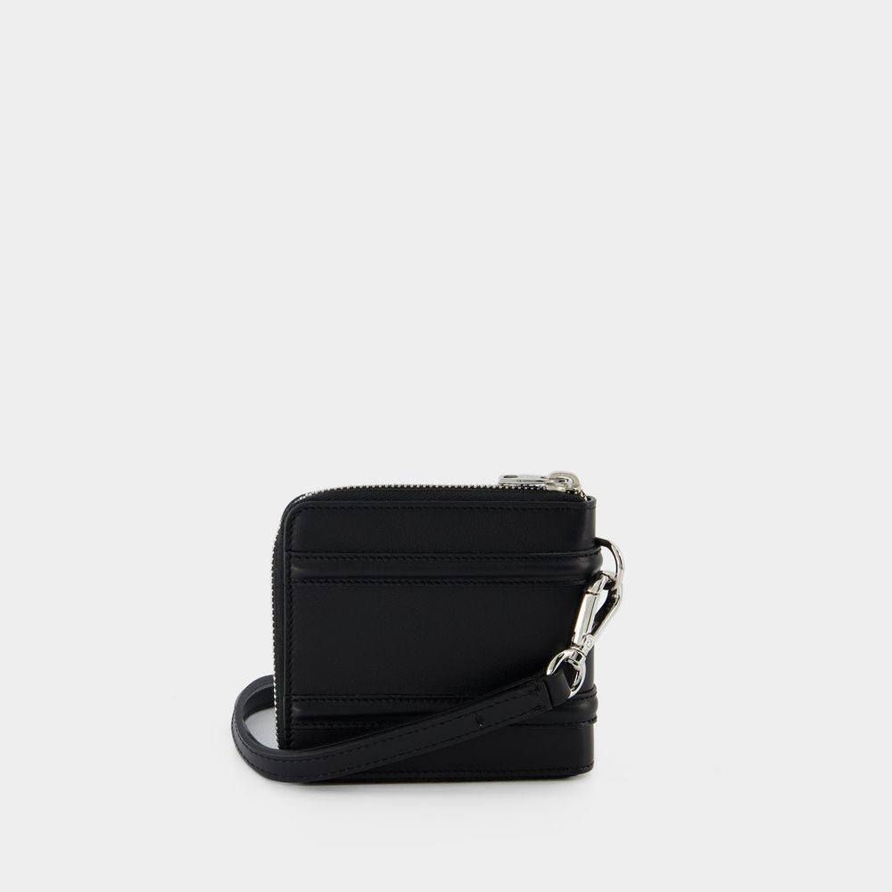Alexander Mcqueen Zip Around Billfold Wallet - Black - Leather
