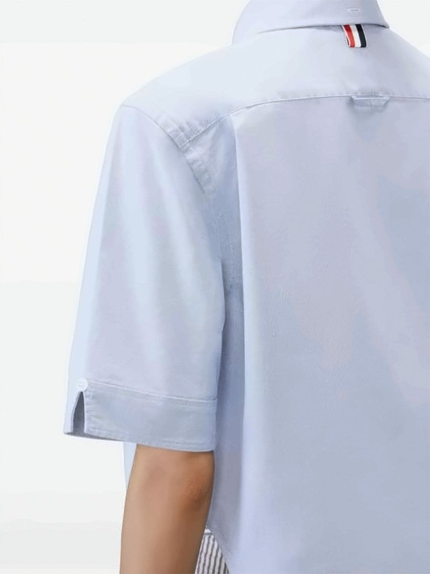 Thom Browne Cropped Short Sleeve Oxford Shirt