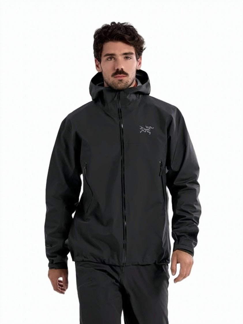 Arc'teryx Matte-Finish Casual Jacket With Zippered Pockets And Hood