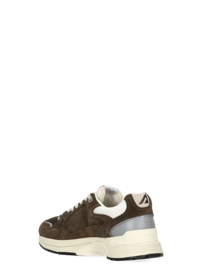 Autry Brown Hyperway Low Suede Sneakers