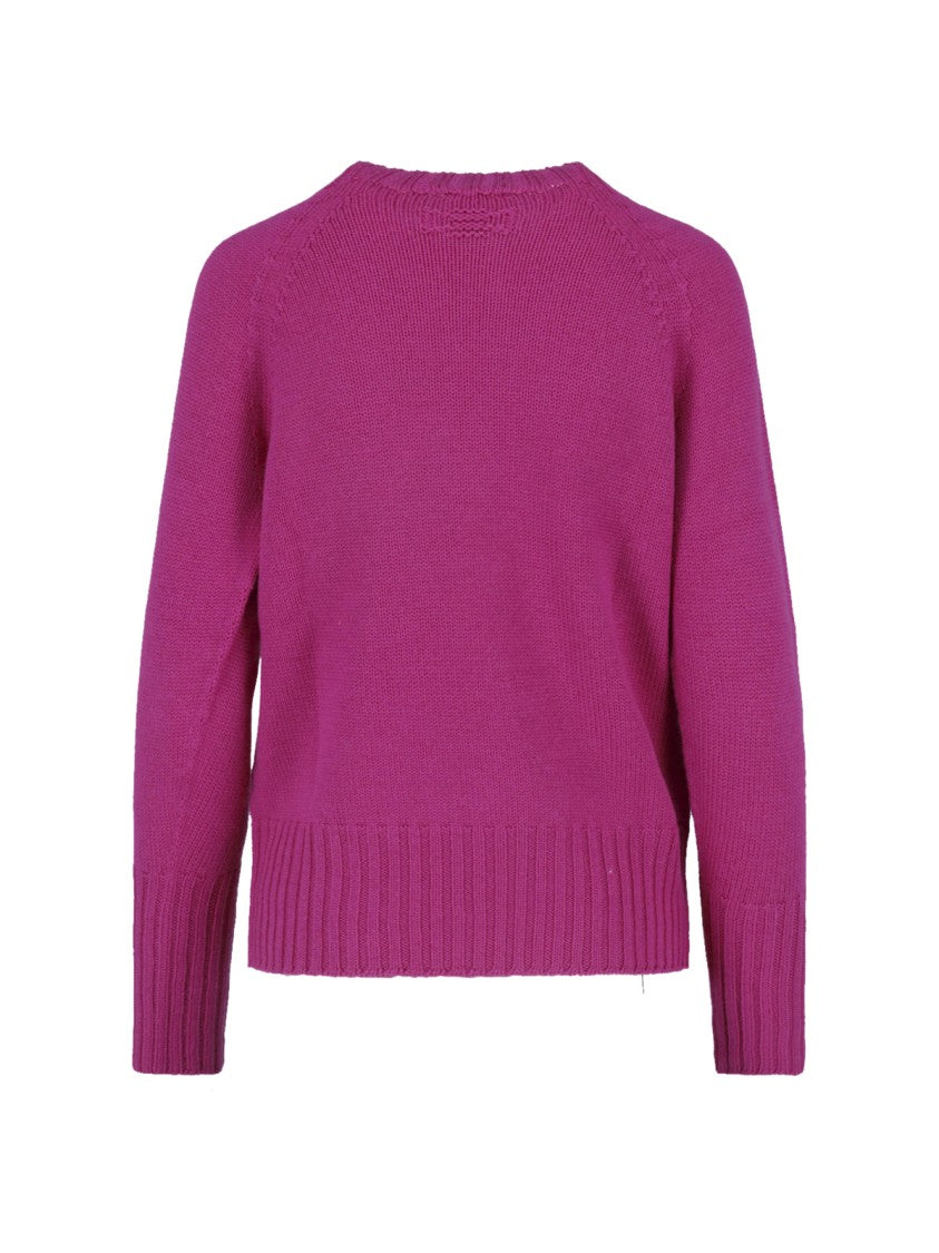 Drumohr Rich Purple Merino Wool Knitted Sweater