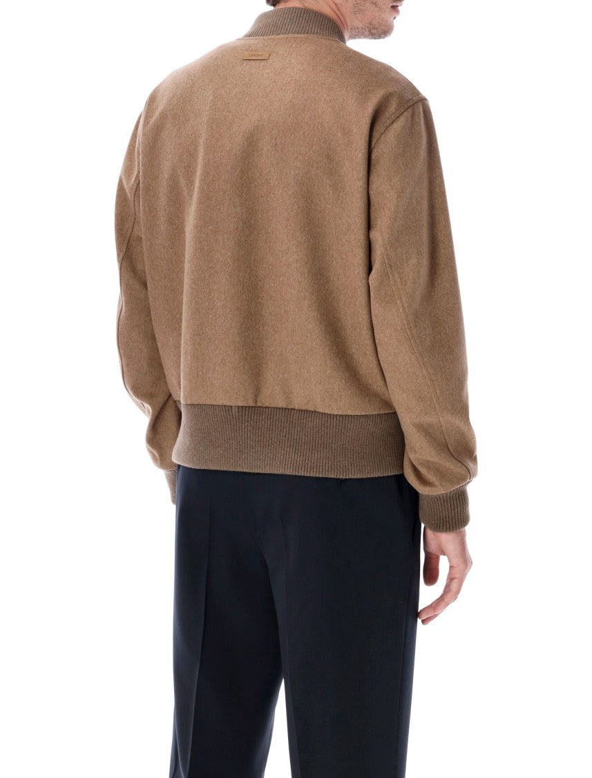 Lardini Minimalist Brown Varsity Jacket