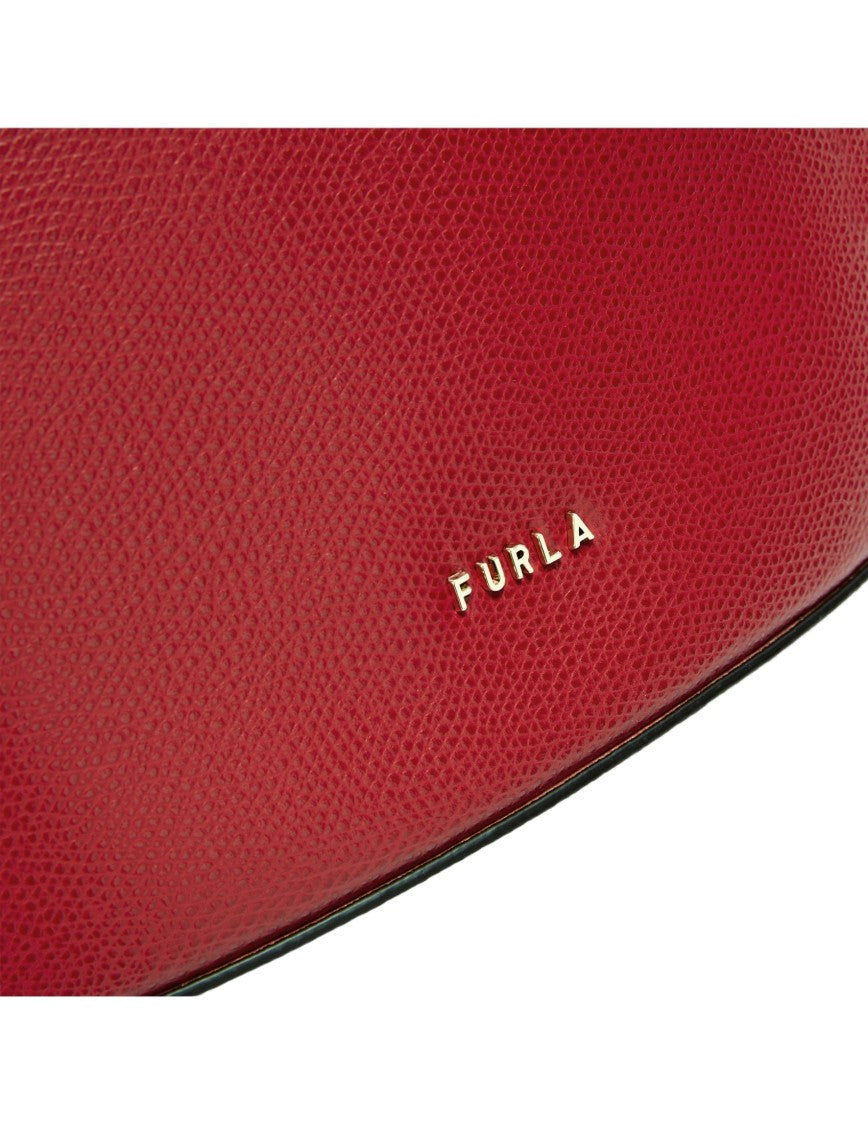Furla Roxie S Leather Bucket Bag, Red