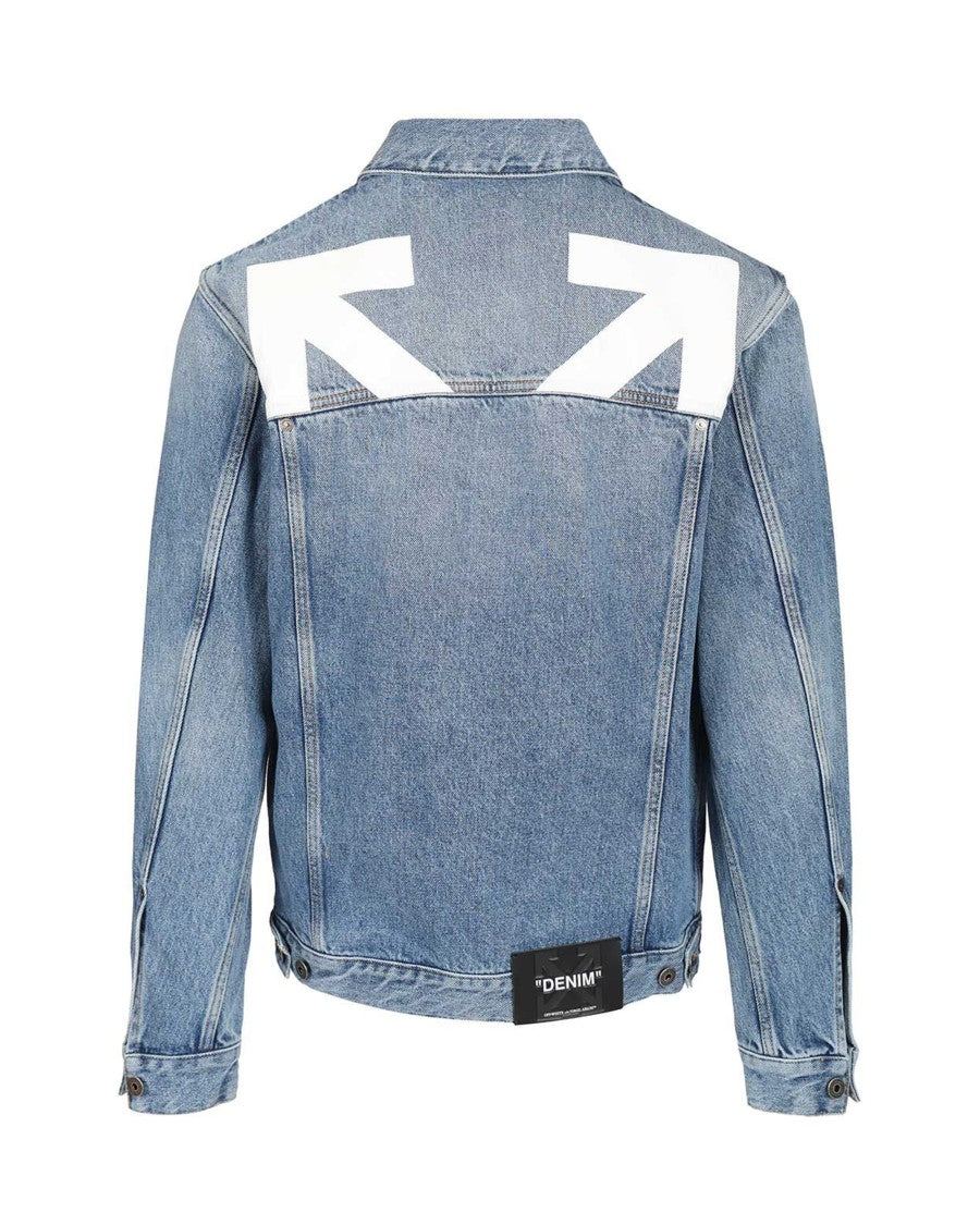 Off-White Half Arrow Printed Denim Skate Jacket