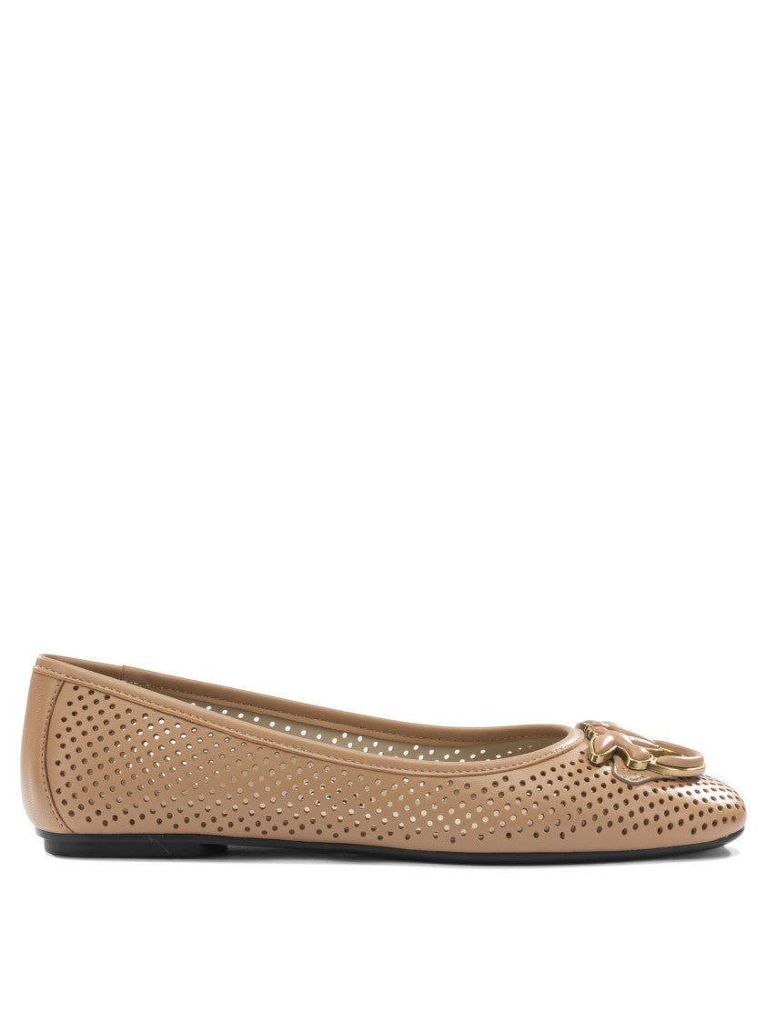 Pinko Perforated Leather Ballerinas