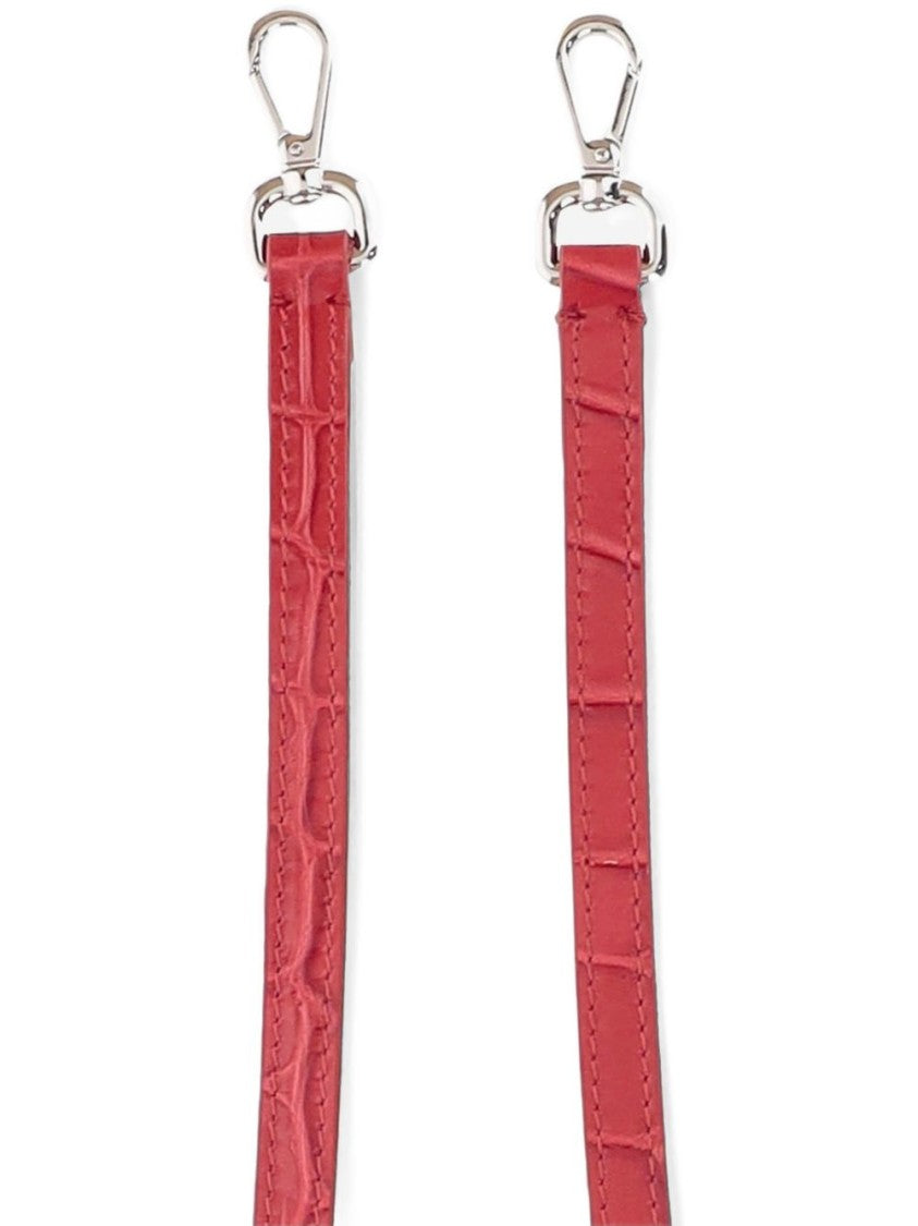 Jacquemus Glossy Crocodile-Embossed Handbag With Versatile Carrying Options