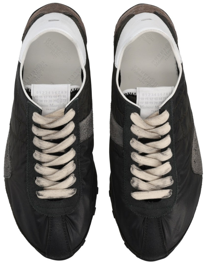 Maison Margiela Sprinters Black Suede Patches Sneakers
