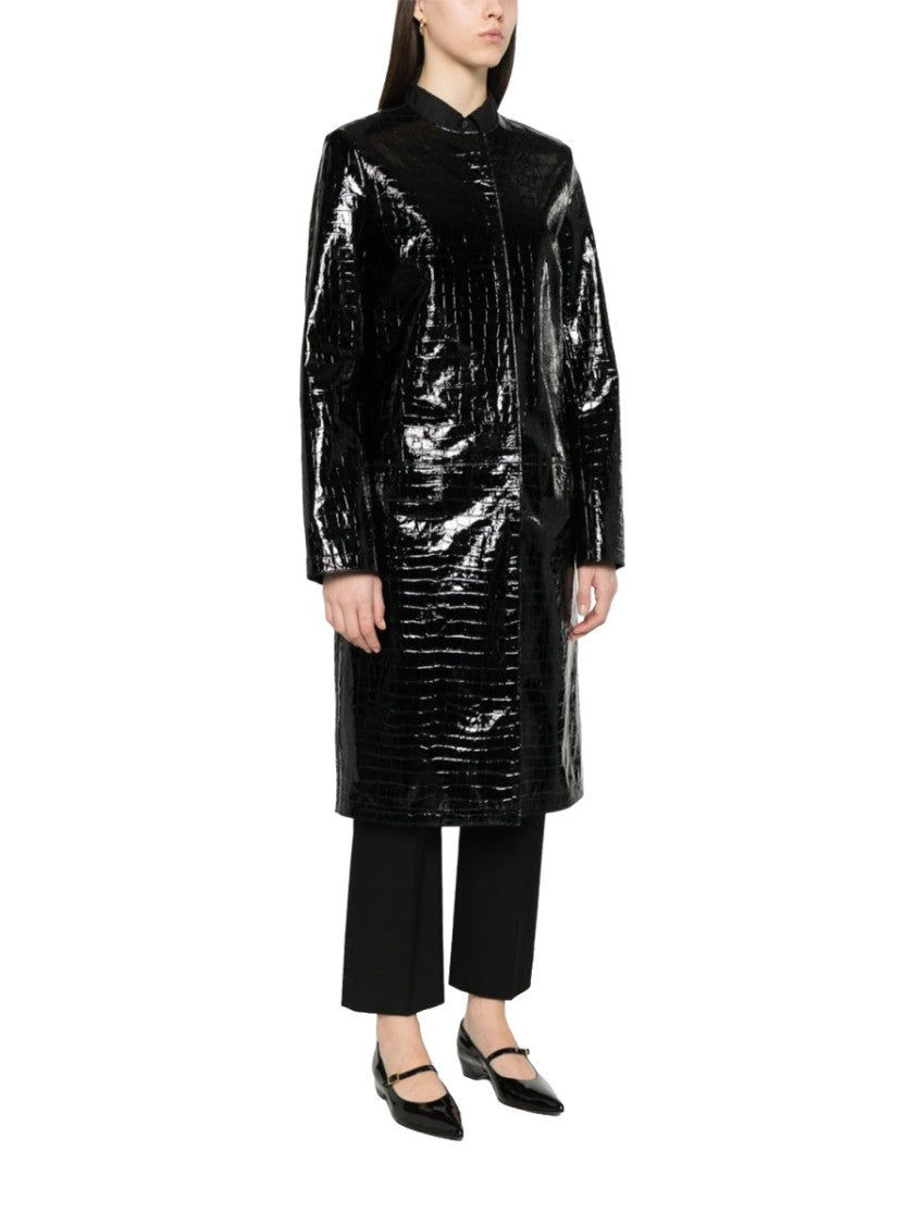 Totême Lamb Leather Crocodile Texture Jacket