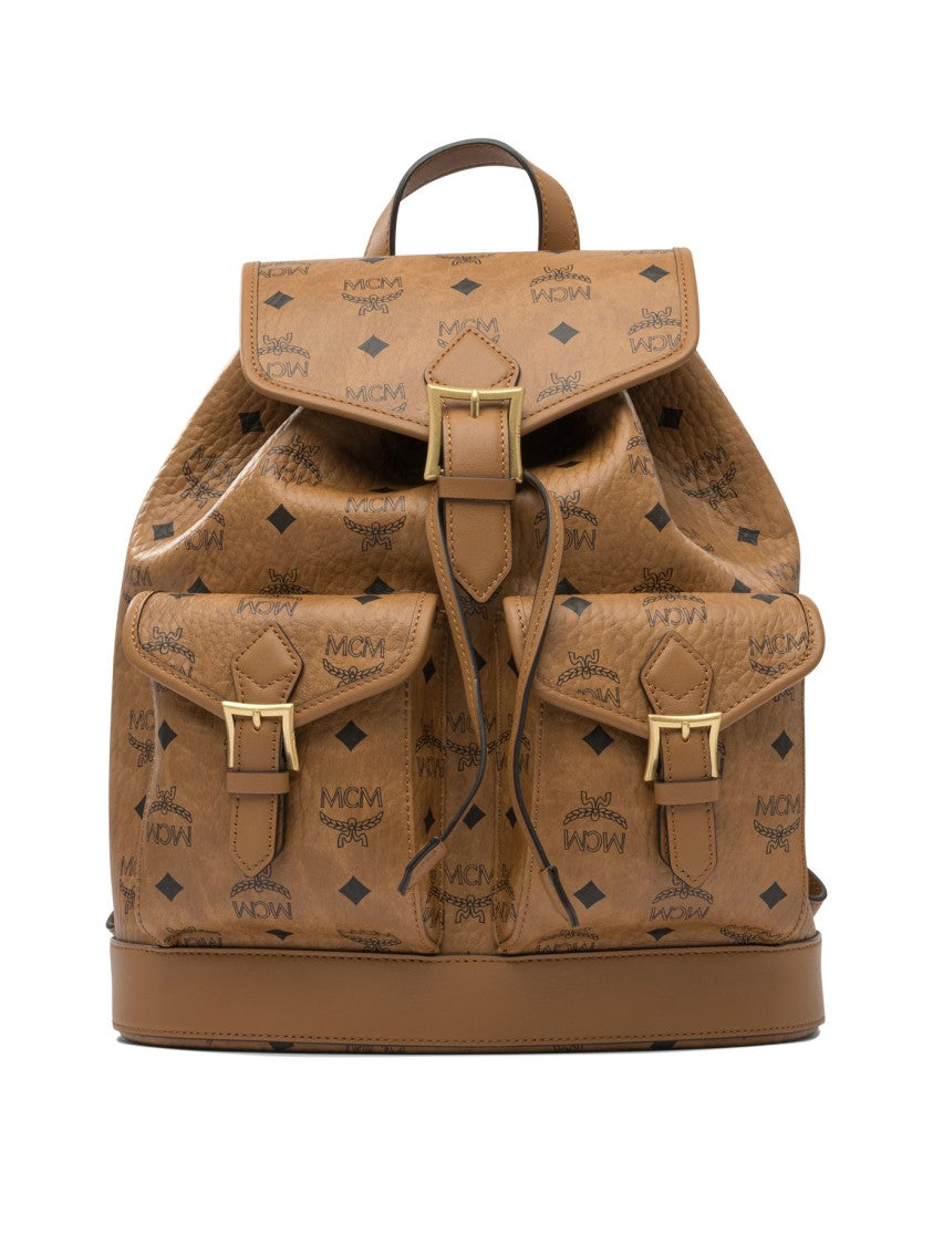 Mcm Medium Brown Backpack