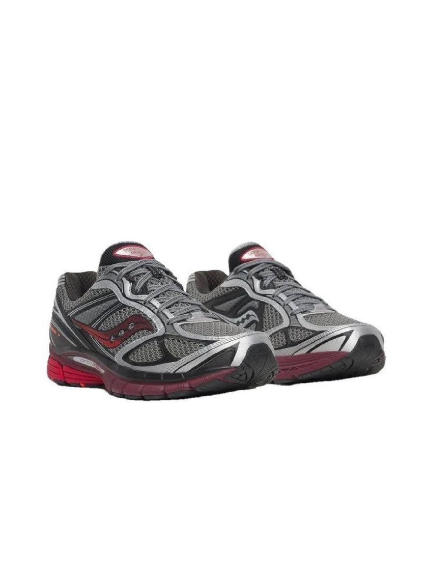 Saucony Silver/Maroon Progrid Guide 7 Breathable Mesh Sneakers