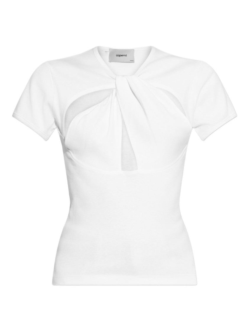 Coperni Cut-Out Design Black T-Shirt With Modern Silhouette
