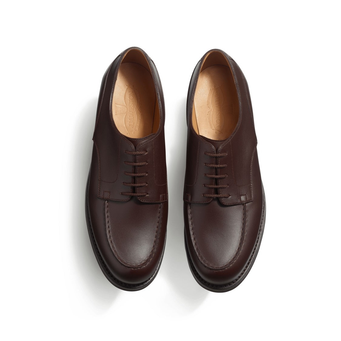 J.M. Weston Calfskin Leather Derby Shoes With All-Terrain Sole