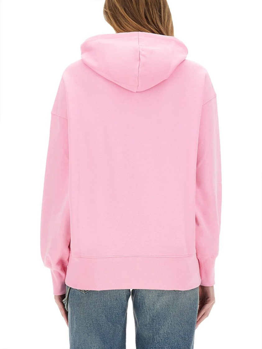 Msgm Relaxed Fit Pink Sweatshirt