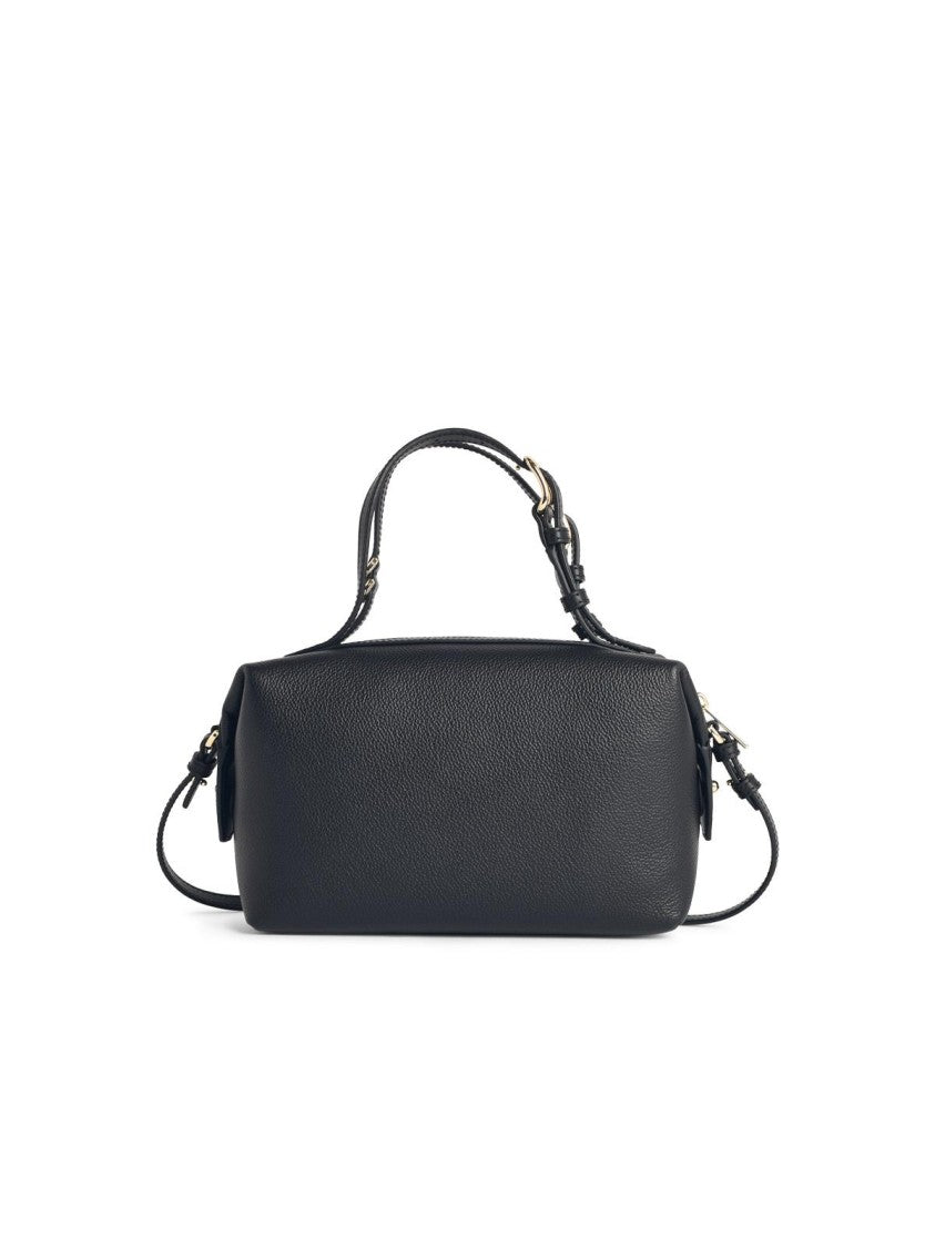 Furla Double Mini' Black Leather Bag