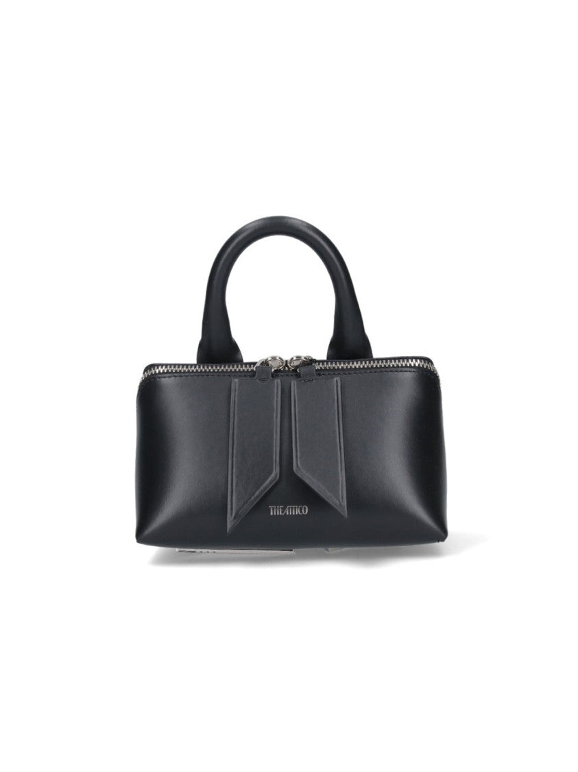 The Attico Rectangular Handbag With Silver Hardware