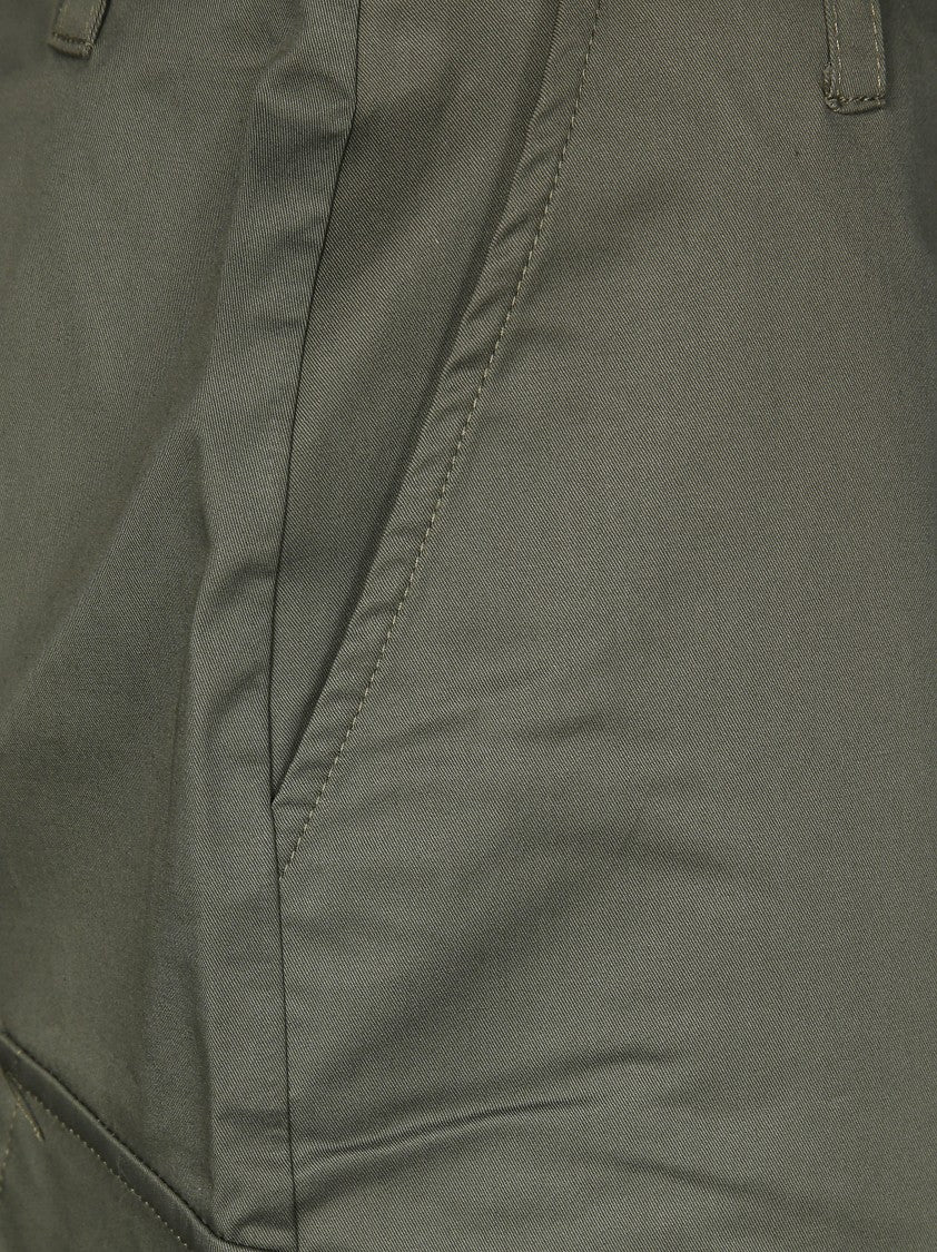 Alpha Studio High-Waisted Green Cargo Pants With Relaxed Fit