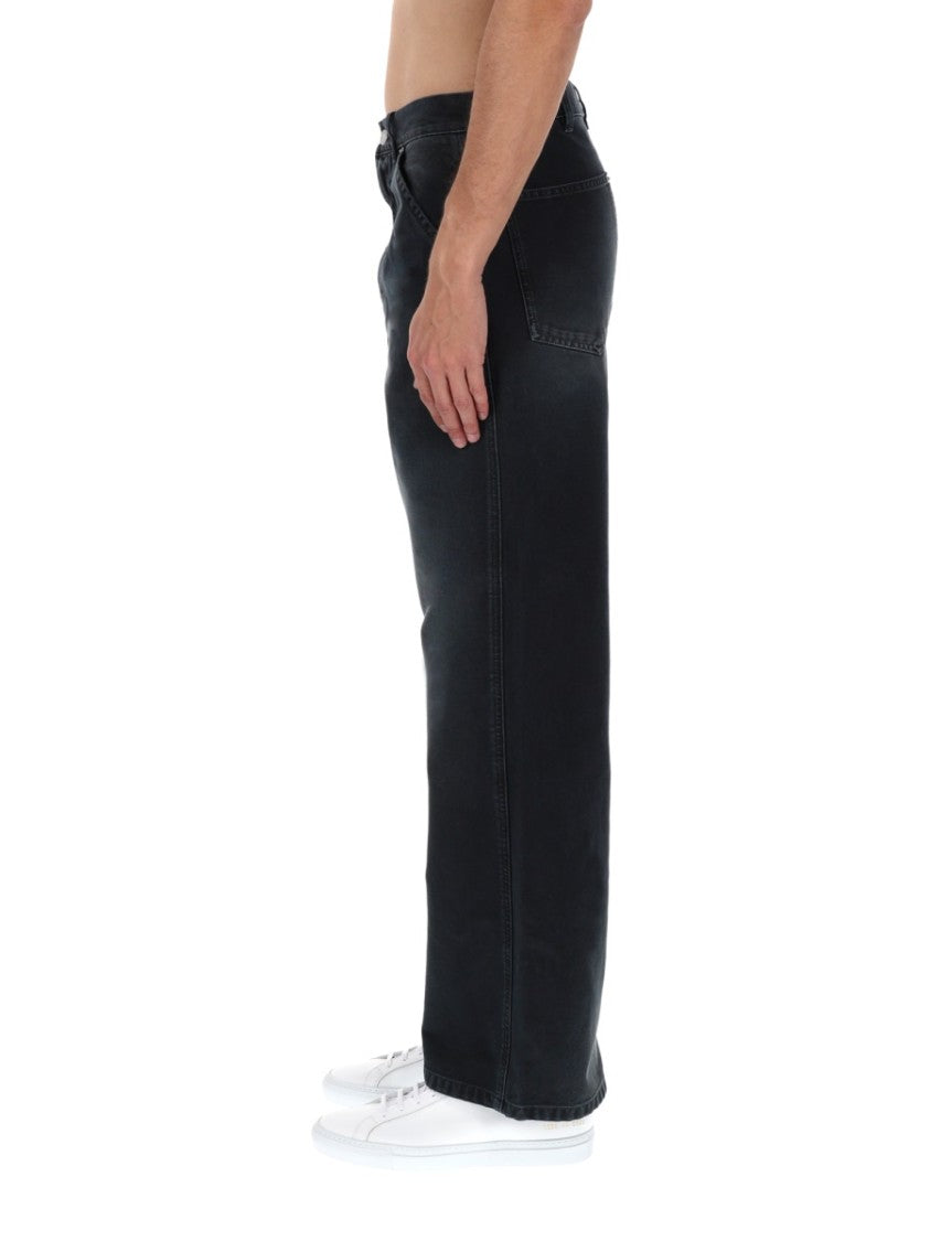 Marni Faded Black Wide Straight Leg Jeans