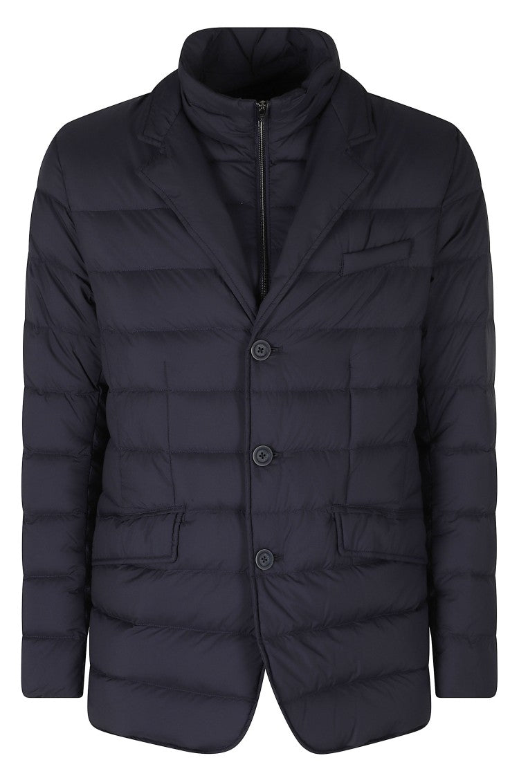 Herno Blue Quilted Polyamide Light Down Jacket