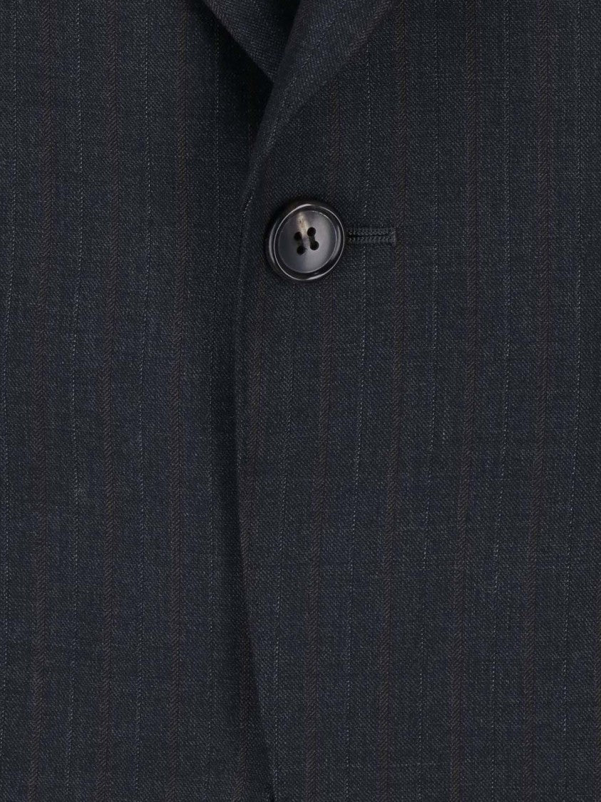 Junya Watanabe Dark Grey Wool Blazer With Classic Notch Lapel