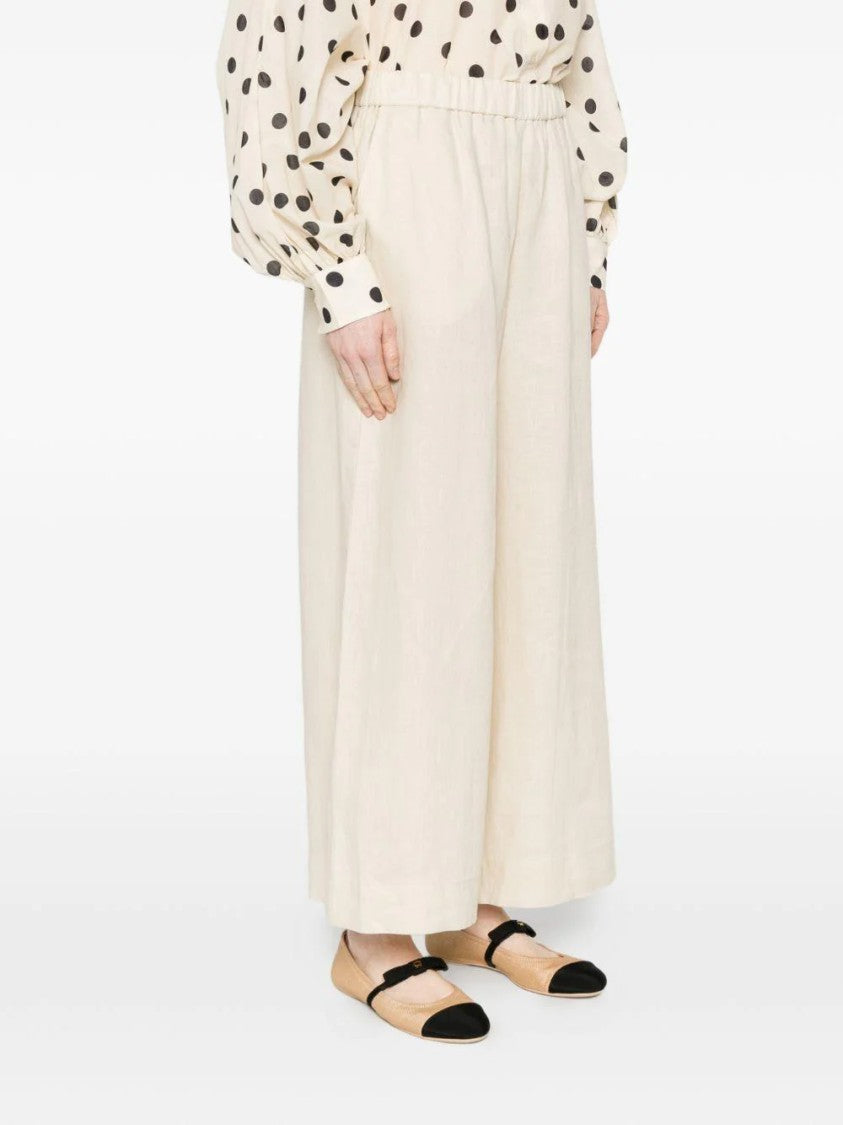 Max Mara Cropped Wide-Leg Pants With Flowing Silhouette