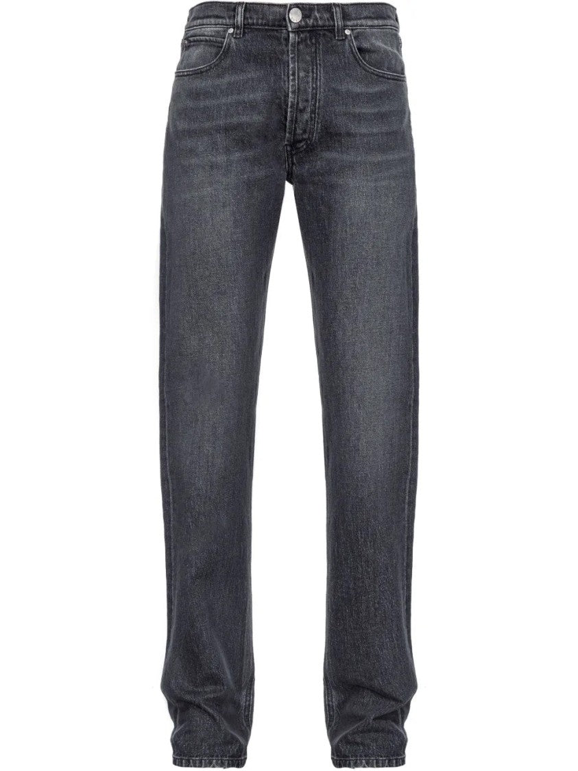 Pinko Relaxed Fit Straight Jeans With Subtle Texture