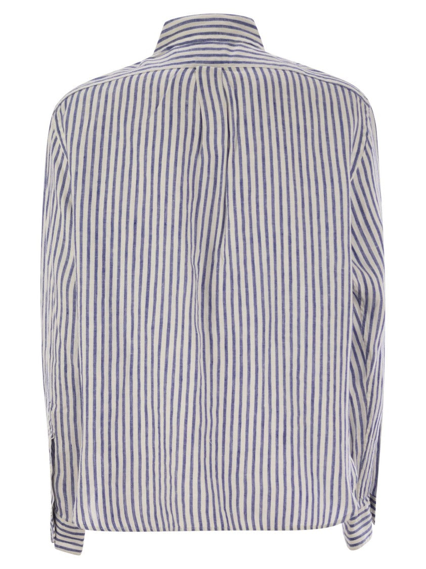 Polo Ralph Lauren Wide And Short Vichy Linen Shirt