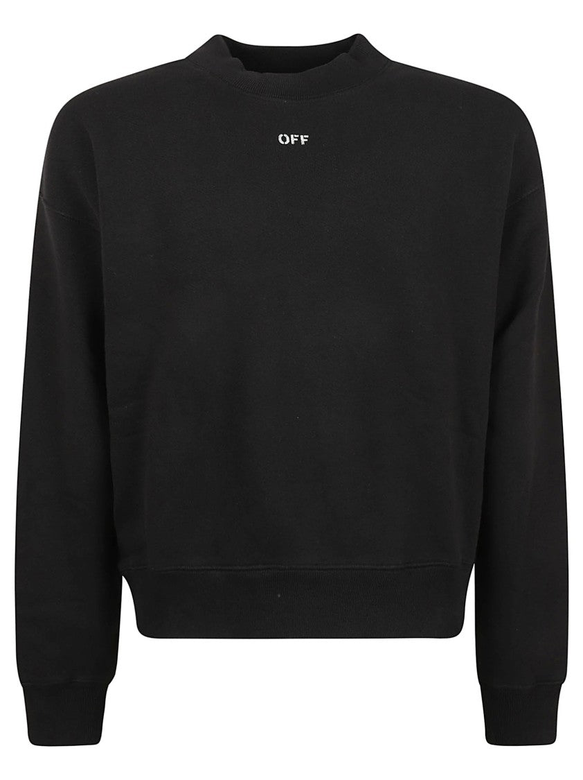 Off-White Crew Neck Cotton Sweatshirt