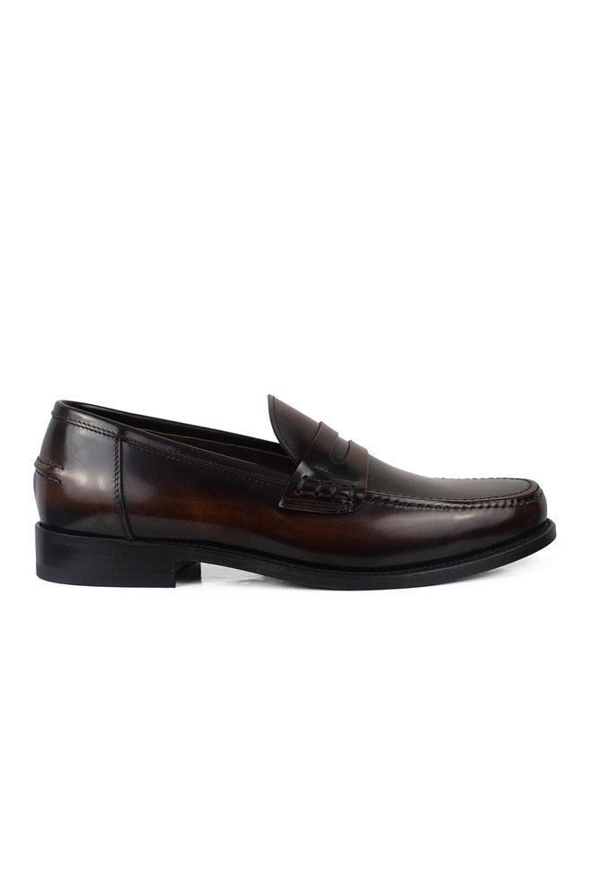 Alberto Brown Calfskin Leather Loafers
