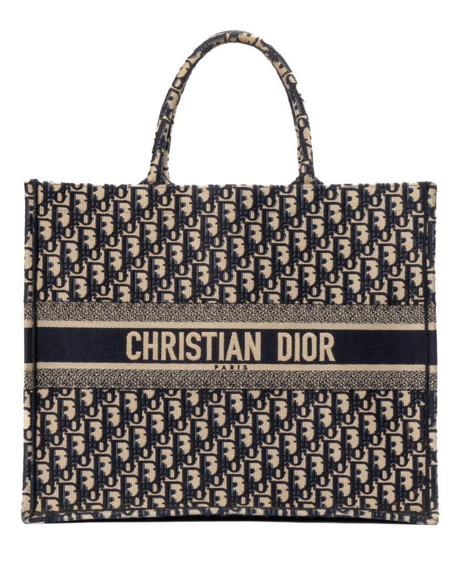 Dior Large Jacquard Oblique Pattern Tote Bag