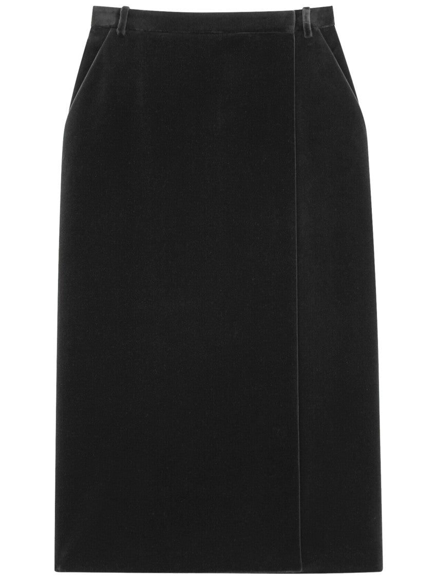 Saint Laurent Black Gonna Straight Mini Skirt
