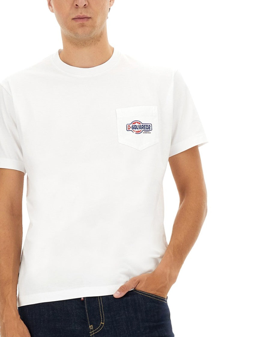 Dsquared2 Classic White T-Shirt With Subtle Logo Detail
