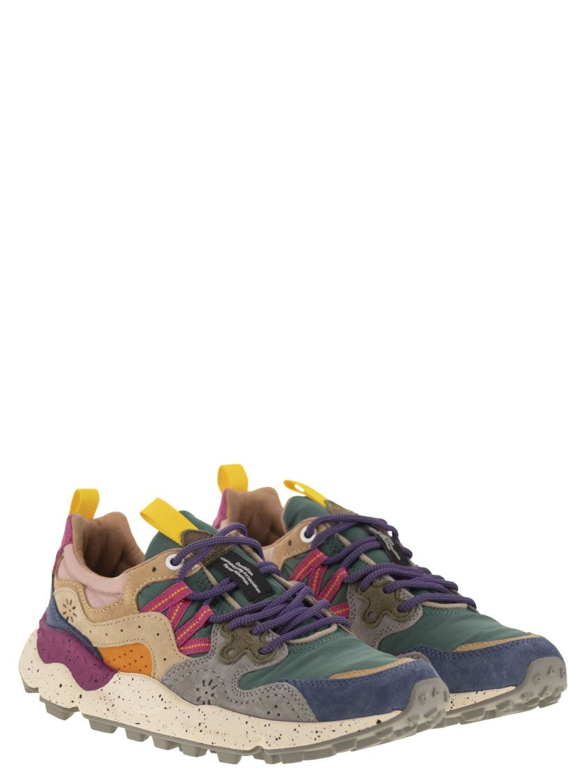Flower Mountain Yamano 3 - Sneakers In Suede And Technical Fabric