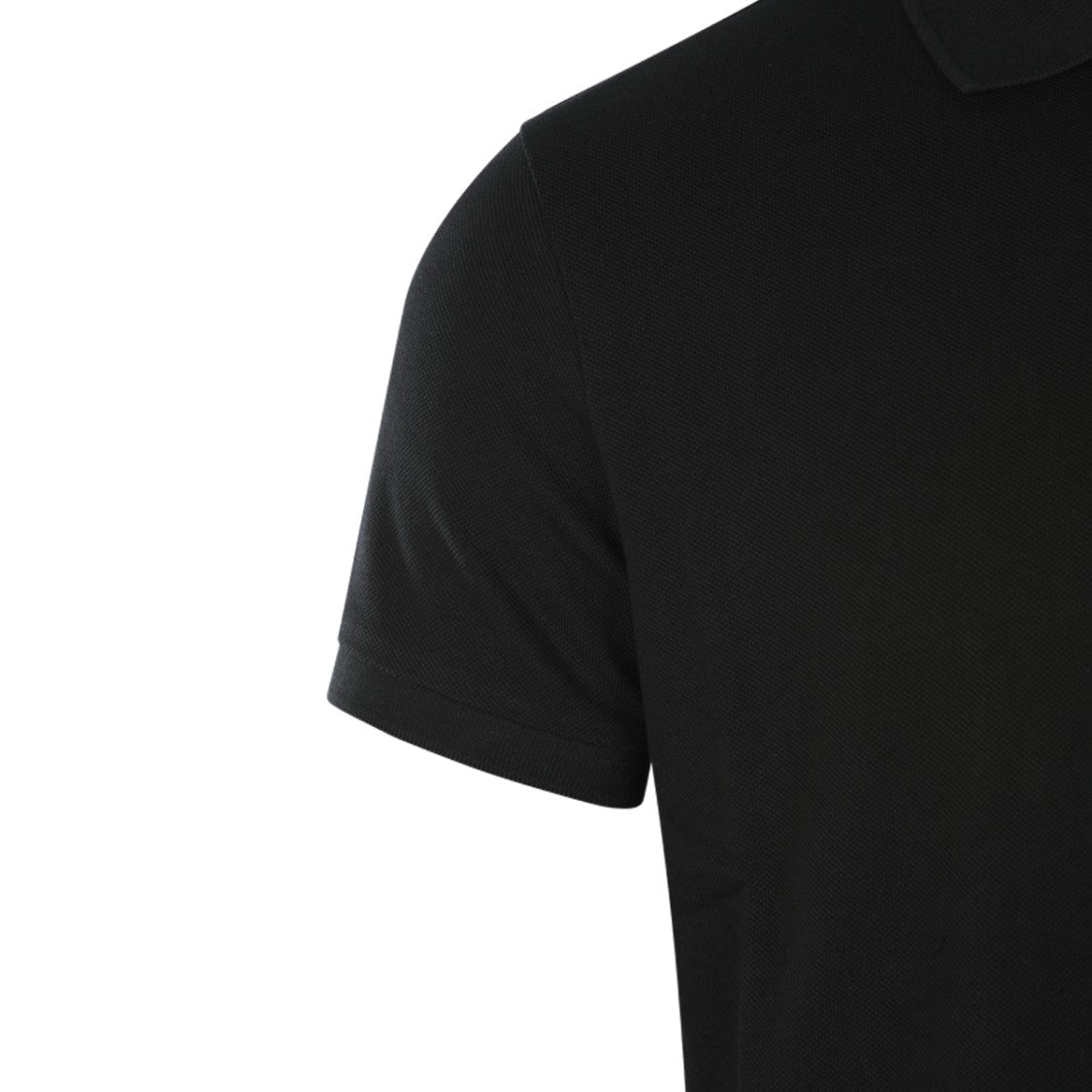 Ami Paris Classic Black Cotton Polo Shirt