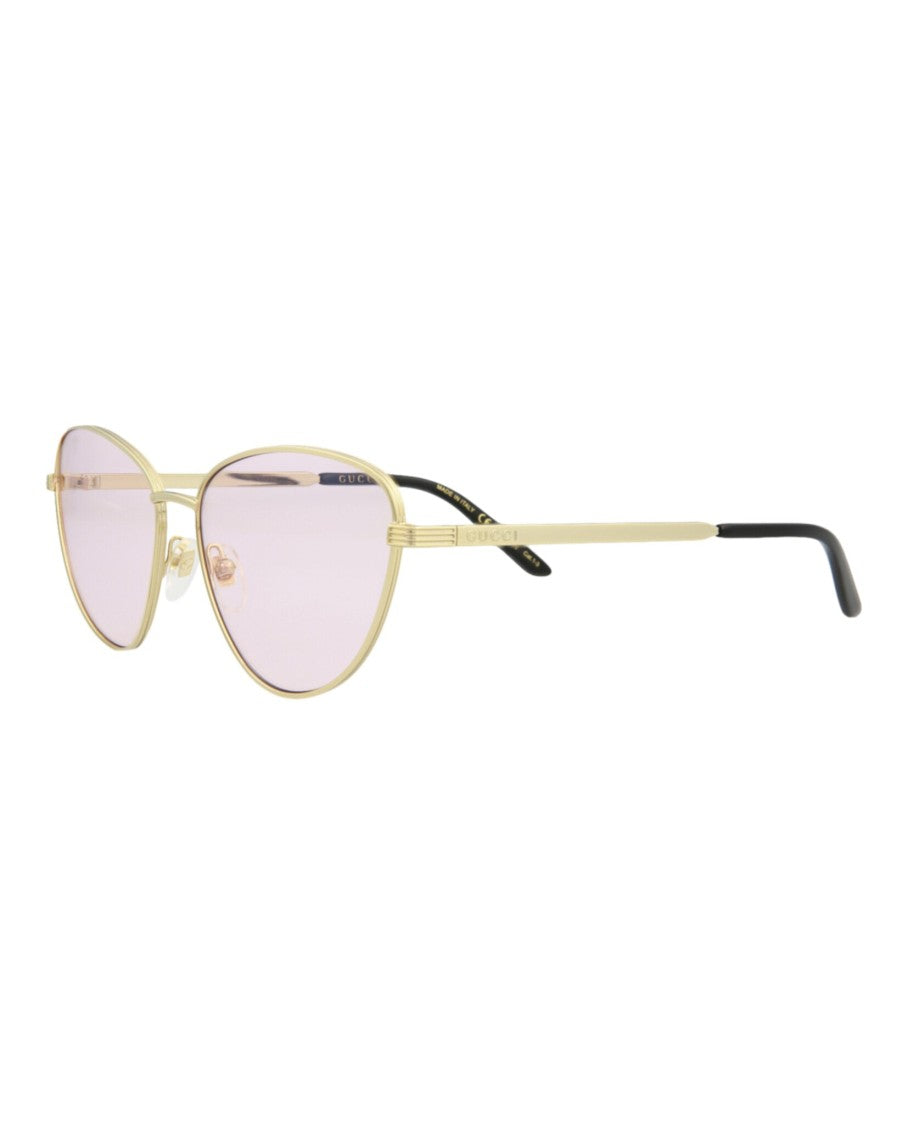 Gucci Cat Eye-Frame Metal Sunglasses