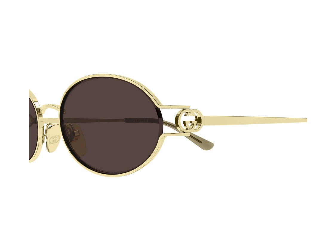 Gucci Gg2233s Gold Metal Frame Dark Lens Round Sunglasses
