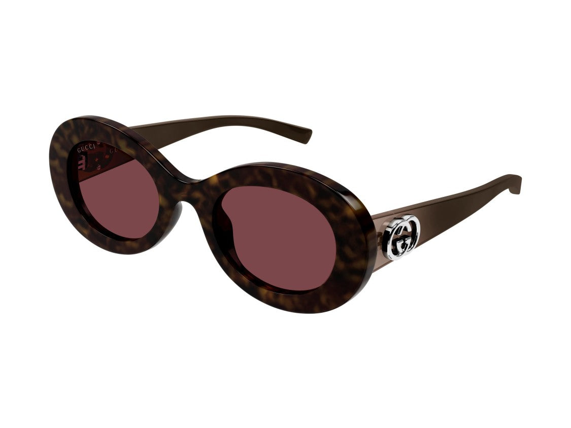Gucci Tortoiseshell Gg2026s Round Sunglasses