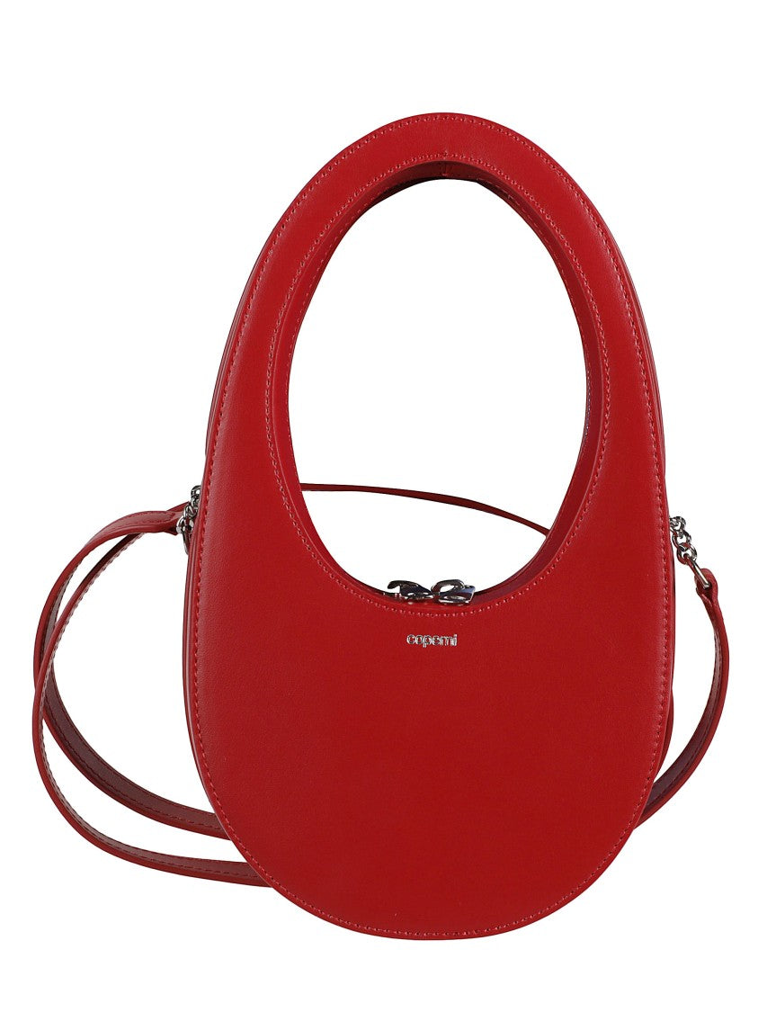 Coperni Curved Red Leather Swipe Mini Bag