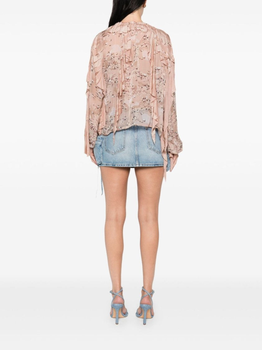 Diesel Long-Sleeved Top With Ruffled Detailing