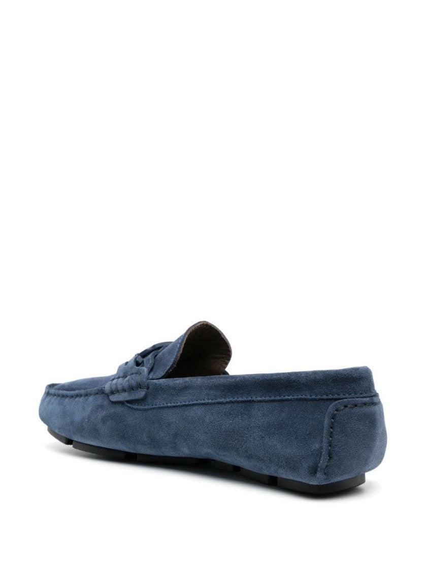Baldinini Blue Closed Flats Loafers