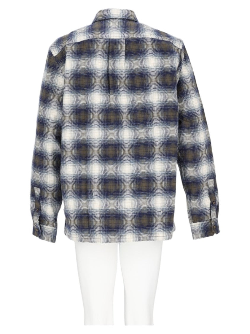 Ps Paul Smith Blue Plaid Button-Up Cotton Casual Shirt