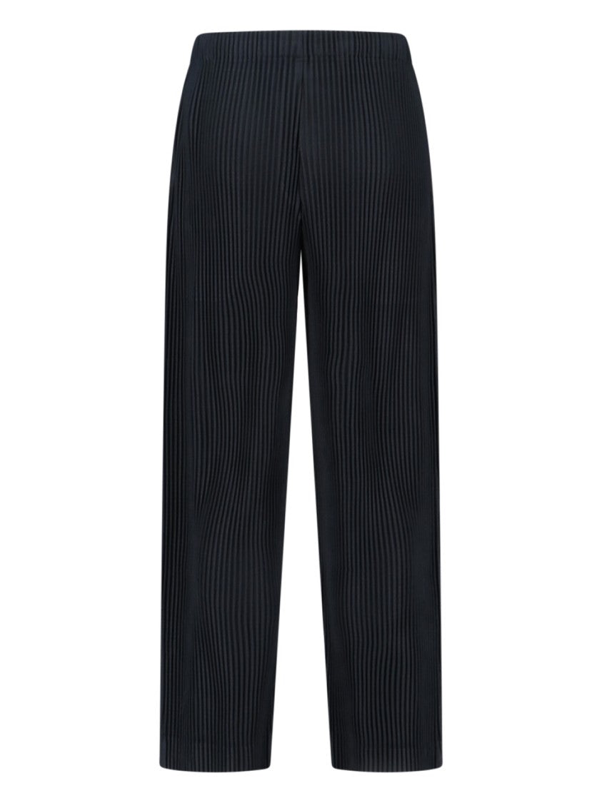 Homme Plissé Issey Miyake Tailored Black Trousers With Minimalist Design