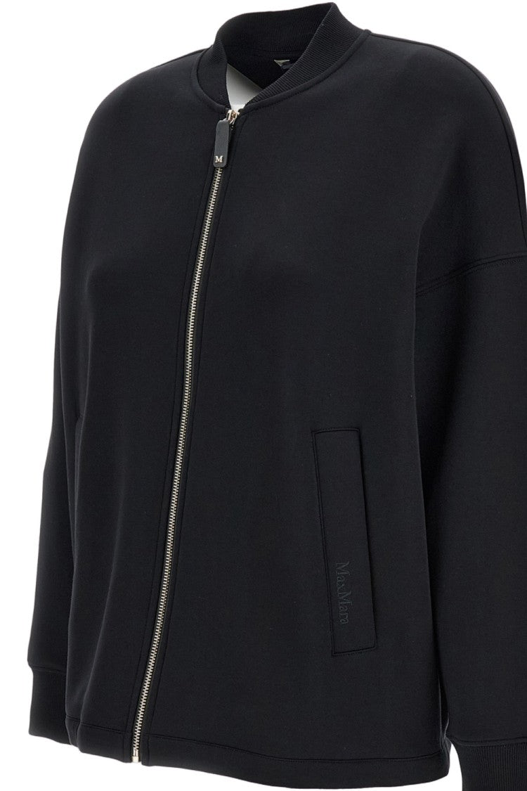 Max Mara Bomber-Style Jacket With Ribbed Details And Zip Closure